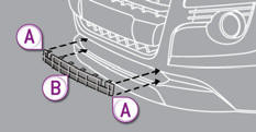 Offer up the screen to the front of the lower section of the front bumper (do