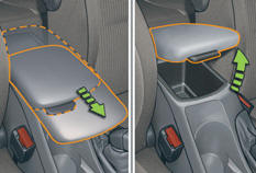 For your comfort, the height and longitudinal position of the front armrest can