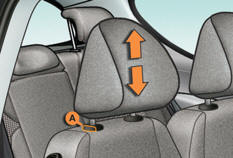 The head restraint is fitted with