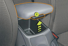 The armrest's compartment can hold up to 6 CDs.