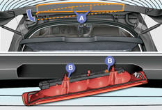 Unclip the tailgate upper trim from left to right.