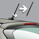 Visual and audible front and/or rear parking sensors