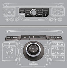 From the audio system control panel: