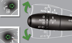 Lower the lighting control stalk fully when moving to the left.