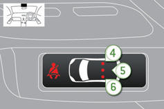 When the ignition is switched on, with the engine running or when the vehicle