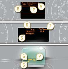 The programmed information is grouped together in the instrument panel screen.