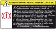 Before leaving the vehicle, check that parking brake warning lamp in the
