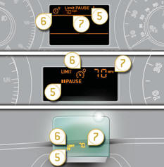 The programmed information is grouped together on the instrument panel screen.