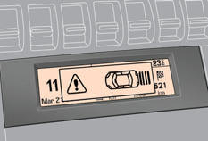 The parking sensors are switched on :