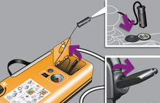 Connect the compressor's electric plug to the vehicle's 12 V socket.