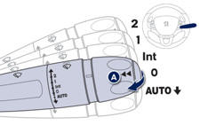 Control stalk A: windscreen wipers