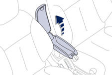For access to the closed storage box, lift the lever to open the lid.