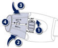 Turn thumb wheel 1 to the "LIMIT" position: the speed limiter mode is selected
