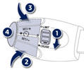 Turn thumb wheel 1 to the "CRUISE" position: the cruise control mode is selected