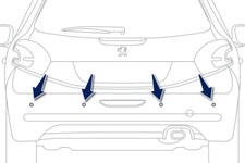 This system indicates the proximity of an obstacle (person, vehicle, tree, gate,