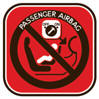 Refer to the advice given on the label present on both sides of the passenger's