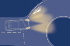with cornering lighting