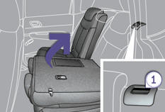 The seat cushion lowers to be covered by the seat back; this leaves a fl