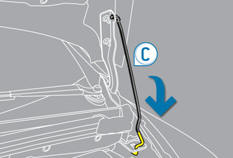 The location of the interior bonnet release lever prevents opening of the