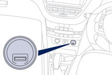 Depending on version, your vehicle may be fitted with a second USB port, located